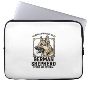 German Shepherd Shirt for Dog Lovers Vintage Engra Laptop Sleeve