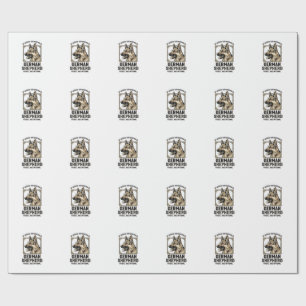 German Shepherd Shirt for Dog Lovers Vintage Engra Wrapping Paper