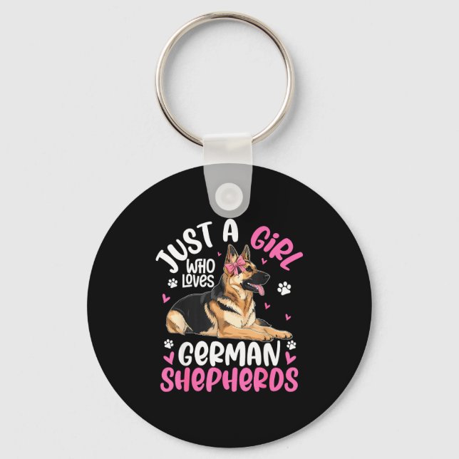 German Shepherd Shirt For Girls Women German Sheph Key Ring (Front)