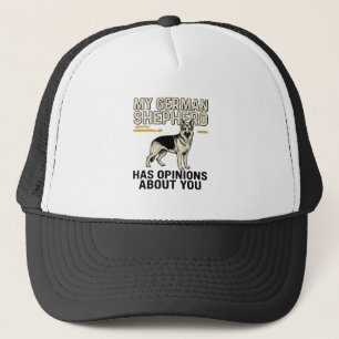 German Shepherd Shirt Funny Vintage Engraving Dog Trucker Hat
