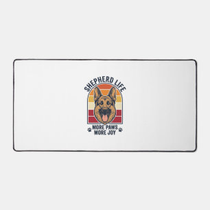German Shepherd Shirt Retro Engraving Dog Lover Gr Desk Mat