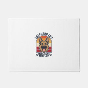German Shepherd Shirt Retro Engraving Dog Lover Gr Doormat