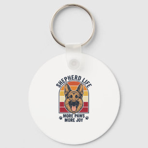 German Shepherd Shirt Retro Engraving Dog Lover Gr Key Ring