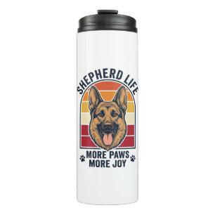 German Shepherd Shirt Retro Engraving Dog Lover Gr Thermal Tumbler