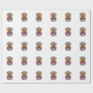 German Shepherd Shirt Retro Engraving Dog Lover Gr Wrapping Paper