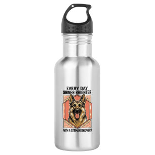 German Shepherd Shirt Vintage Engraving Dog Lover 532 Ml Water Bottle