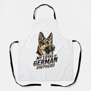 German Shepherd Shirt Vintage Engraving Dog Lover Apron