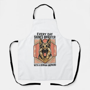 German Shepherd Shirt Vintage Engraving Dog Lover Apron