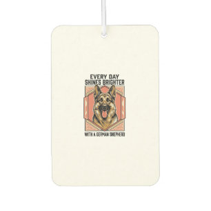 German Shepherd Shirt Vintage Engraving Dog Lover Car Air Freshener