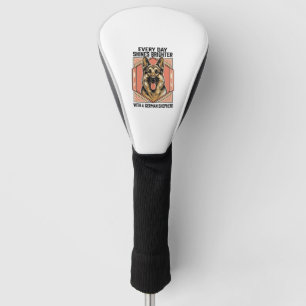 German Shepherd Shirt Vintage Engraving Dog Lover Golf Head Cover