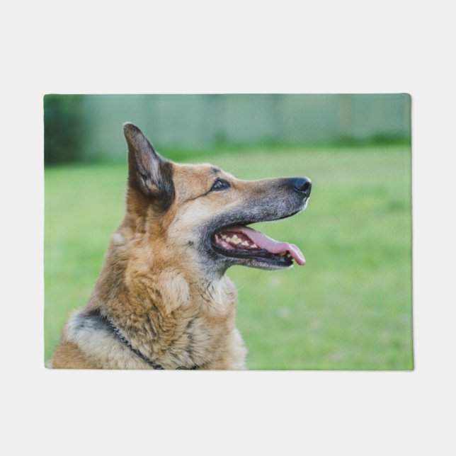 German Shepherd Side Portrait Doormat (Front)
