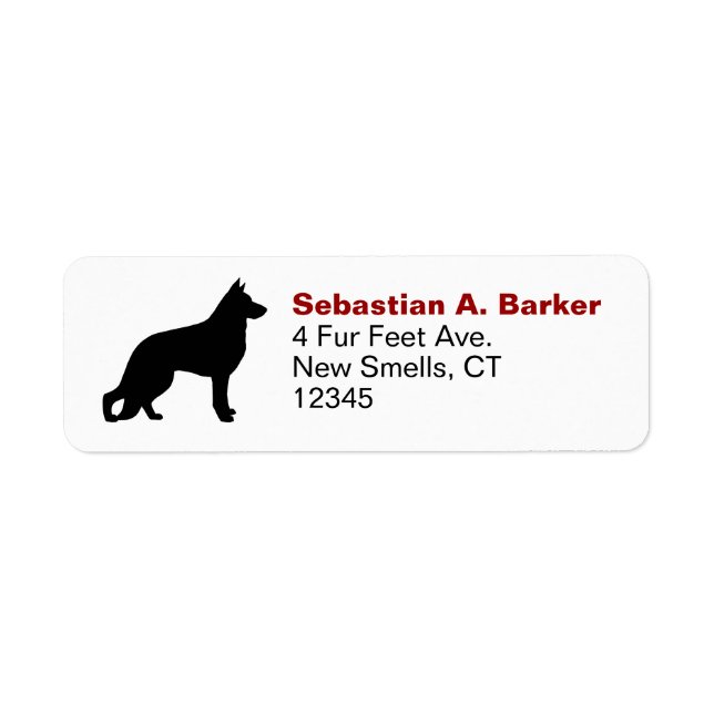 German Shepherd Silhouette GSD K9 Dog Lover (Front)