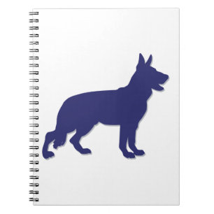 German Shepherd Silhouette Spiral Notebook