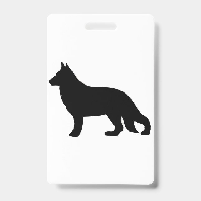 german shepherd silo black ID badge (Front)