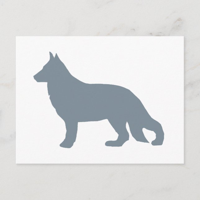 german shepherd silo blue postcard (Front)