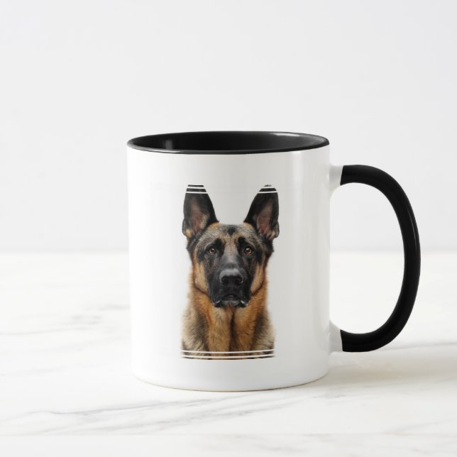 German Shepherd Sitting Up Mug (Right)