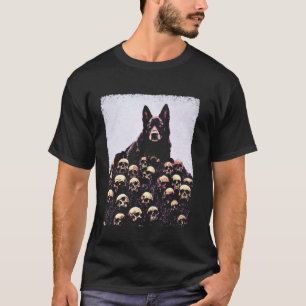 German Shepherd Skeleton Gothic Dog Goth T-Shirt