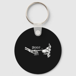 German Shepherd Skeleton Hand Boop Halloween Pet W Key Ring