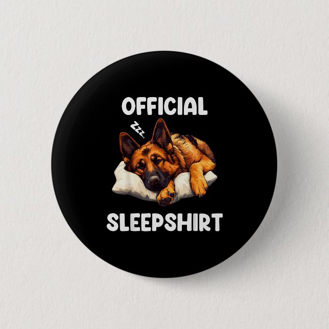 German Shepherd Sleepshirt Dog Lover Pajamas  6 Cm Round Badge (Front)