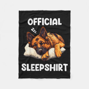 German Shepherd Sleepshirt Dog Lover Pajamas  Fleece Blanket