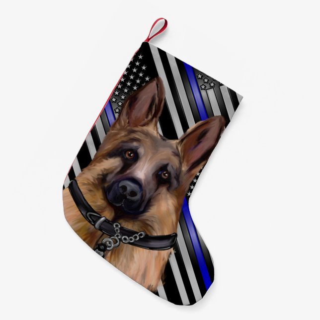 GERMAN SHEPHERD SMALL CHRISTMAS STOCKING (Front (Hanging))
