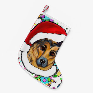 GERMAN SHEPHERD SMALL CHRISTMAS STOCKING