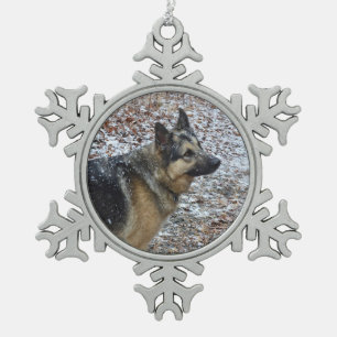 German Shepherd Snowflake Ornament
