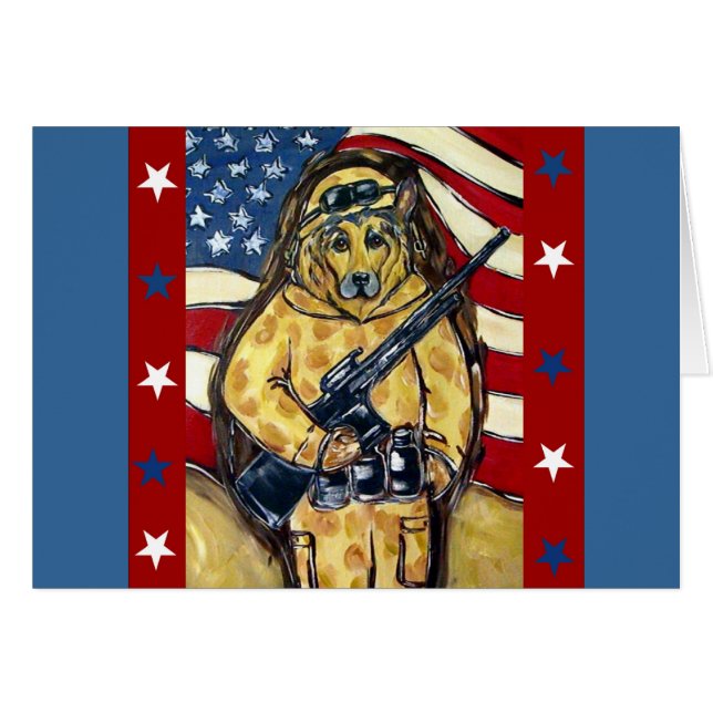 German Shepherd Soldier (Front Horizontal)