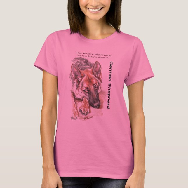 German Shepherd "Soulful" T-Shirt (Front)