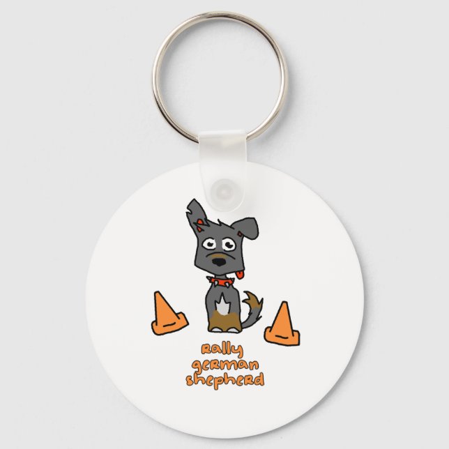 German Shepherd Sports Key Ring (Front)