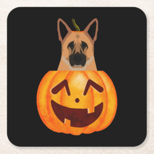 German Shepherd Square Paper Coaster