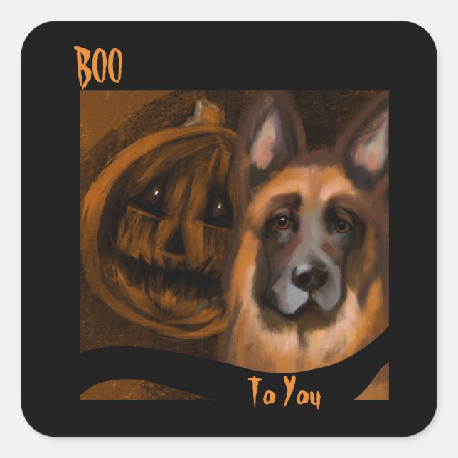 German Shepherd  Square Sticker (Front)