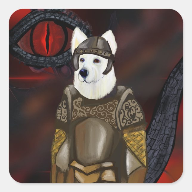 German Shepherd         Square Sticker (Front)