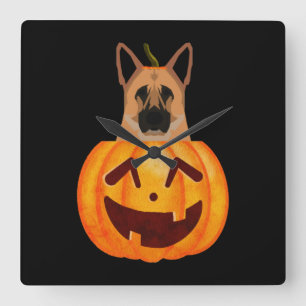 German Shepherd Square Wall Clock