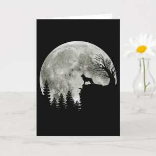 German Shepherd Standing On Mountain Halloween Card
