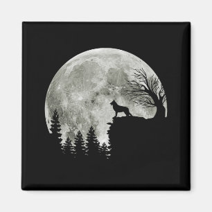  German Shepherd Standing On Mountain Halloween Magnet