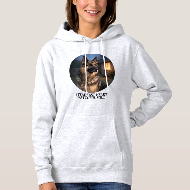 German Shepherd Steadfast Heart Hoodie (Front)