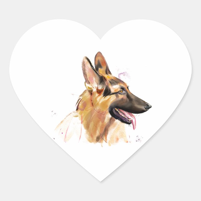 German Shepherd Sticker Art (Front)