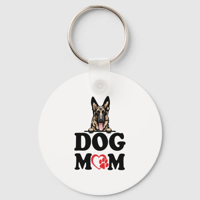 German Shepherd Stickers - German Shepherd Dog Mum Key Ring (Front)