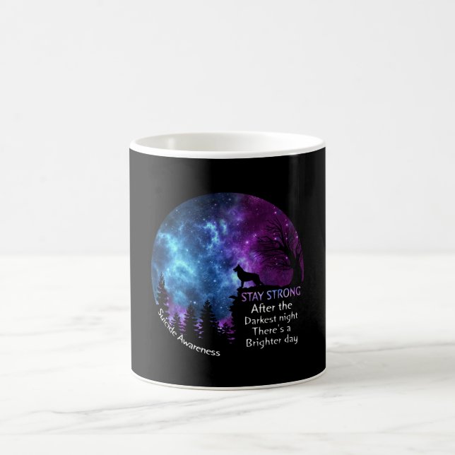German Shepherd Suicide Awareness Stay Strong Gift Coffee Mug (Center)