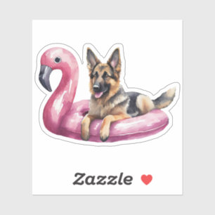 German Shepherd Summer Pool Floatie Watercolor