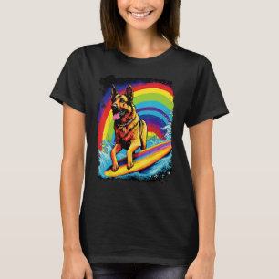 German Shepherd Surfing T-Shirt