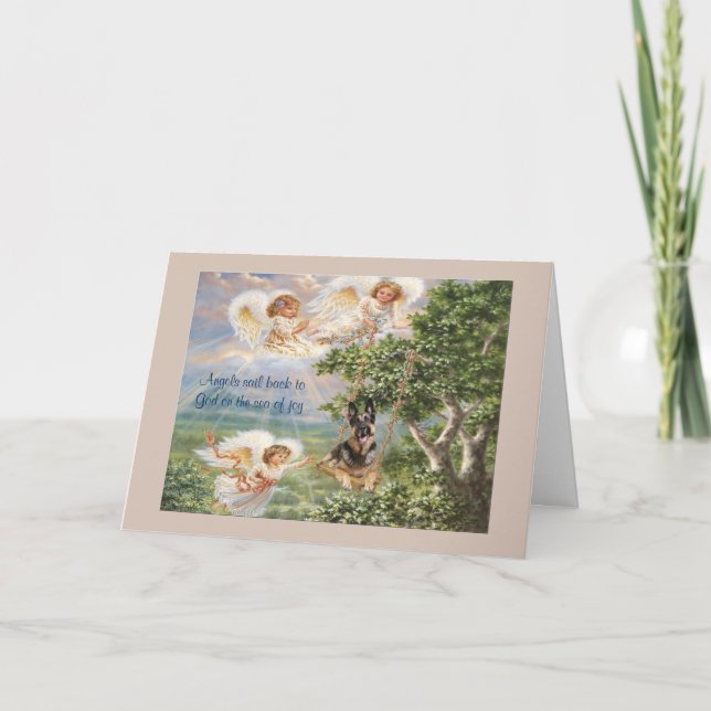 German Shepherd Sympathy Card (Front)