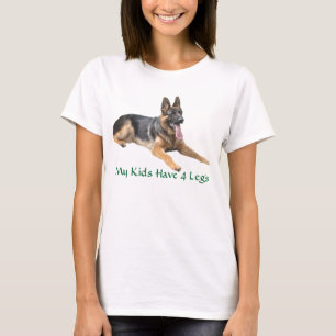 German Shepherd T-Shirt My Kids Have 4 Legs