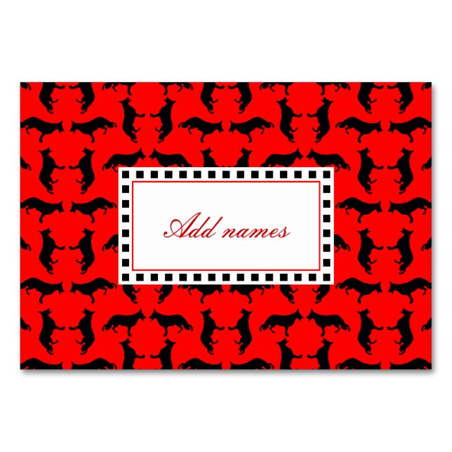 German Shepherd Tablecards Table Number (Front)