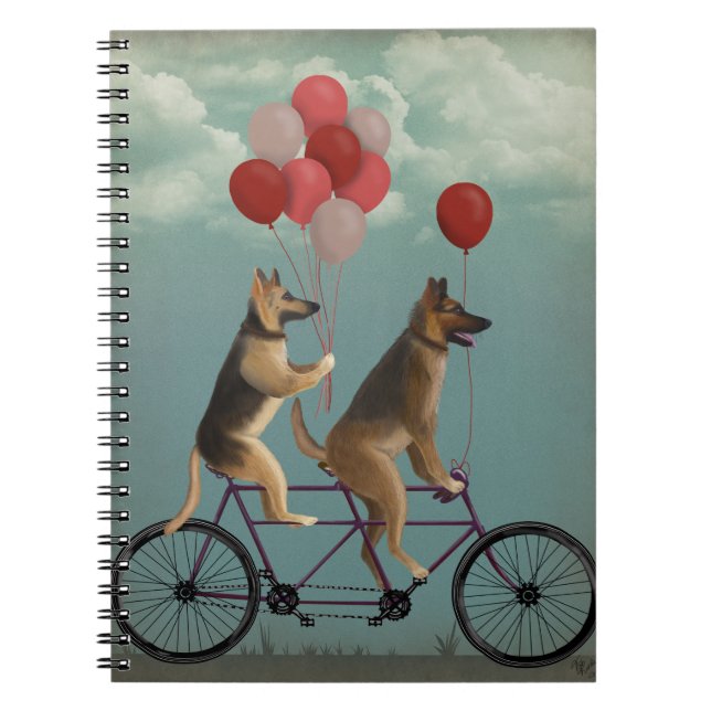 German Shepherd Tandem Notebook (Front)