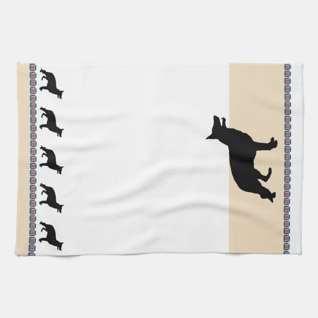 German Shepherd Tea Towel (Horizontal)