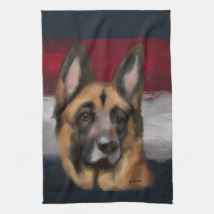 German Shepherd Tea Towel