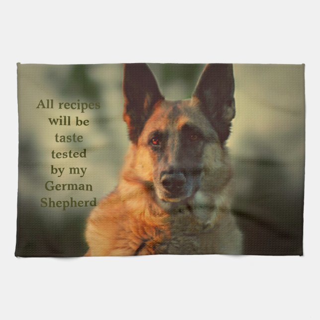 German Shepherd Tea Towel (Horizontal)
