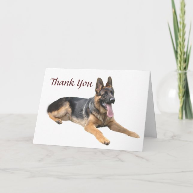 German Shepherd Thank You Card (Front)